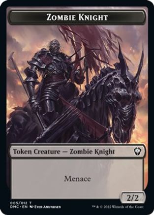 Zombie Knight // Griffin Double-sided Token [Dominaria United Commander Tokens] | Gaming Infinity