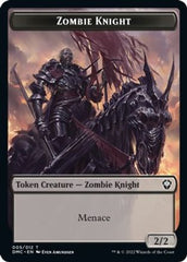 Zombie Knight // Goblin Double-sided Token [Dominaria United Commander Tokens] | Gaming Infinity