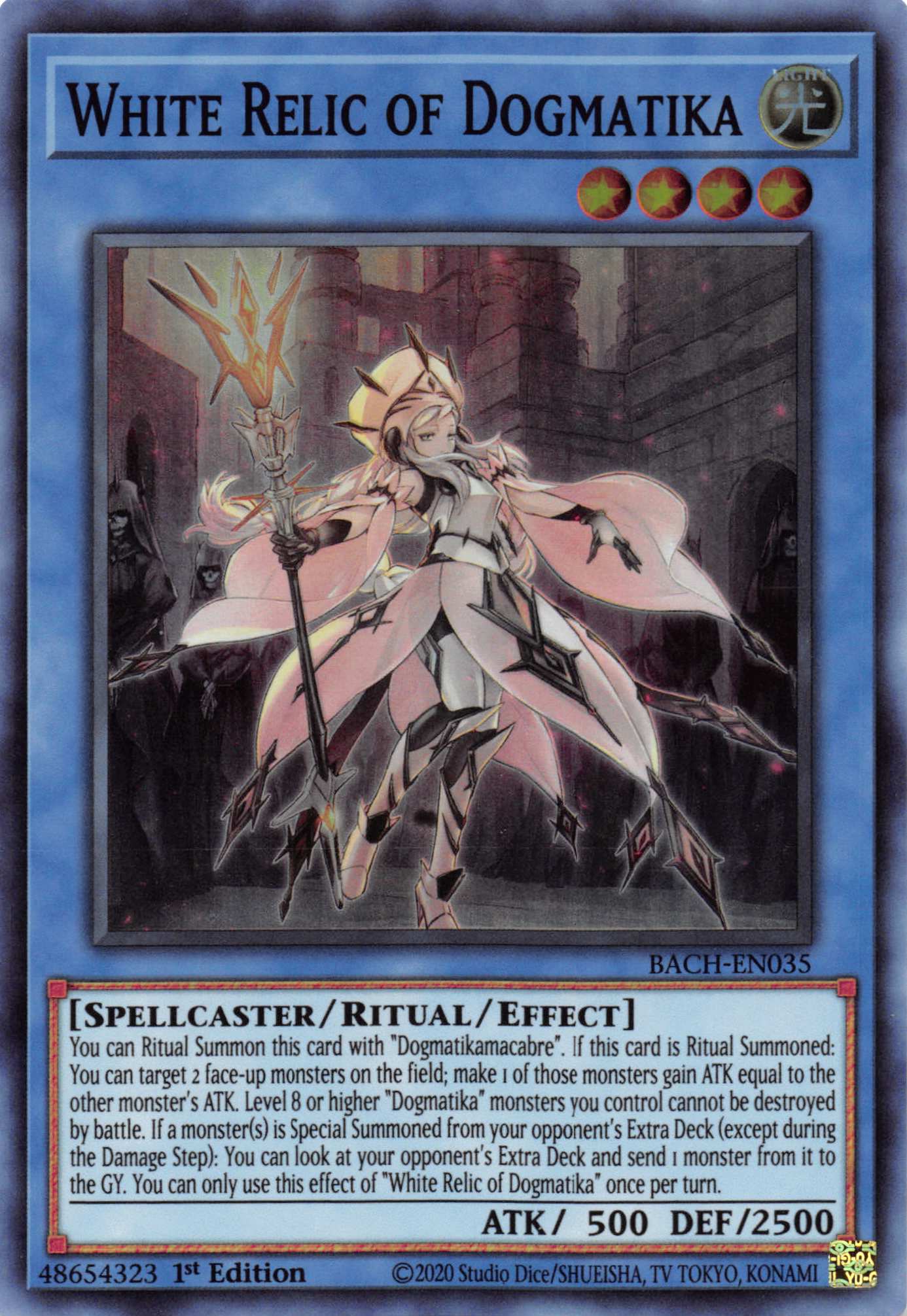 White Relic of Dogmatika [BACH-EN035] Super Rare | Gaming Infinity