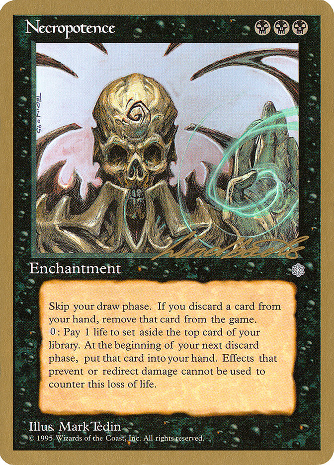 Necropotence (Leon Lindback) [Pro Tour Collector Set] | Gaming Infinity