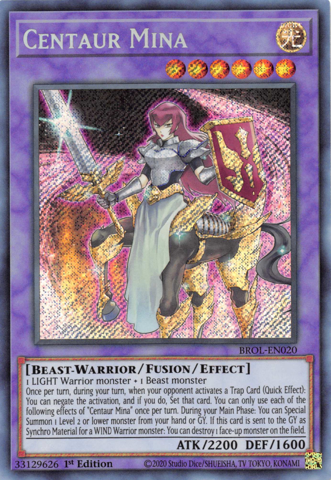 Centaur Mina [BROL-EN020] Secret Rare | Gaming Infinity