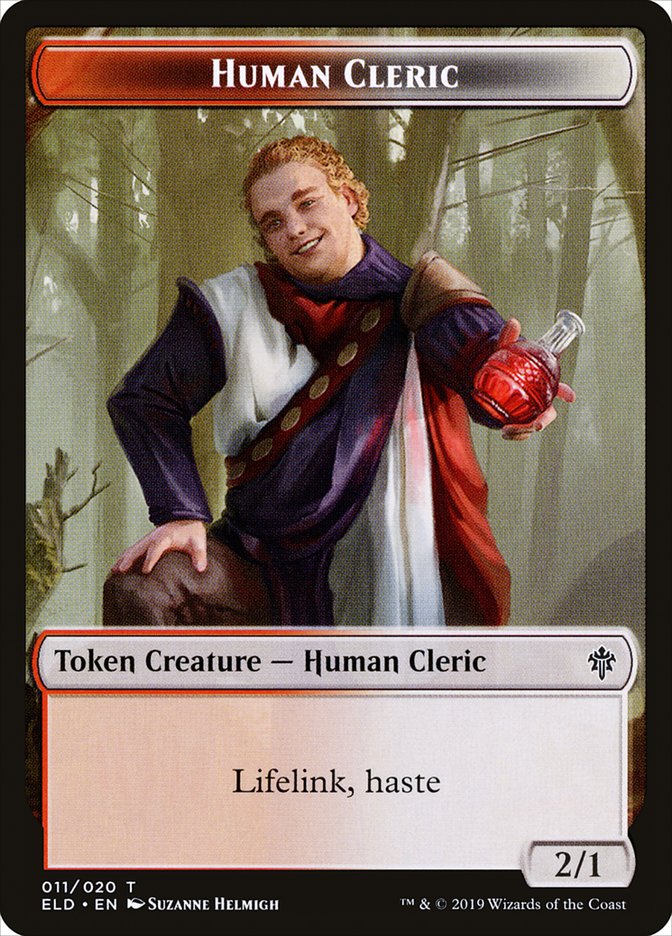 Human Cleric [Throne of Eldraine Tokens] | Gaming Infinity