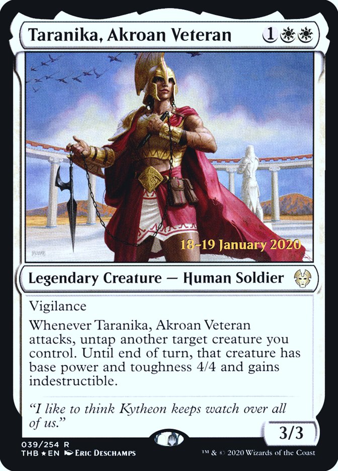 Taranika, Akroan Veteran [Theros Beyond Death Prerelease Promos] | Gaming Infinity