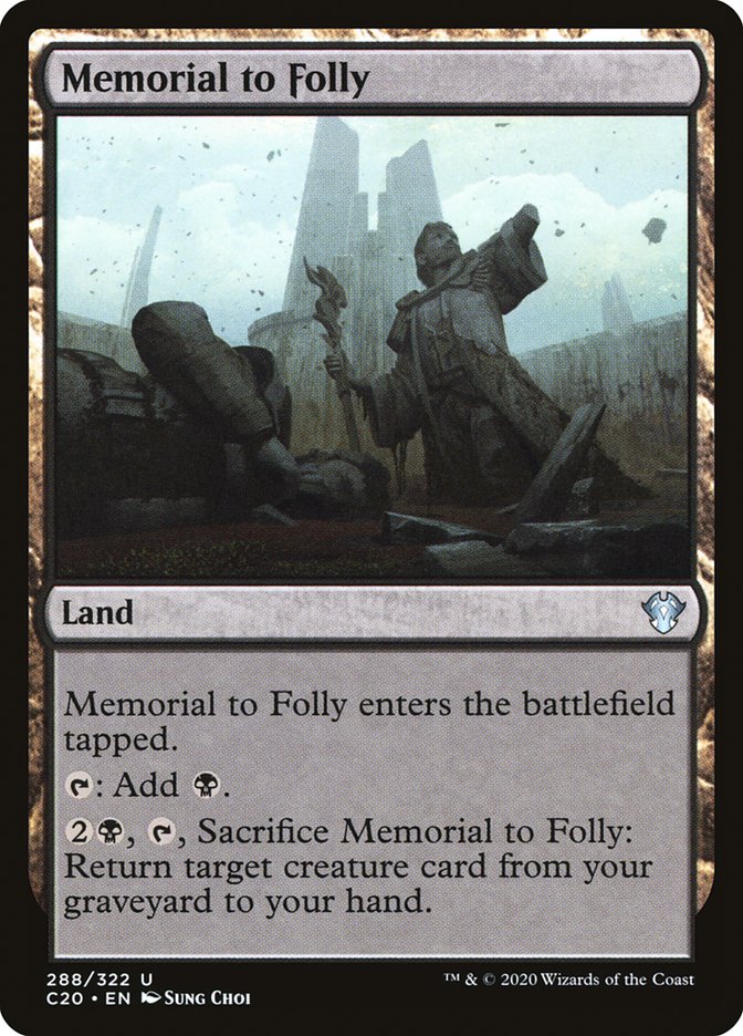 Memorial to Folly [Commander 2020] | Gaming Infinity