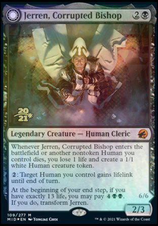 Jerren, Corrupted Bishop // Ormendahl, the Corrupted [Innistrad: Midnight Hunt Prerelease Promos] | Gaming Infinity