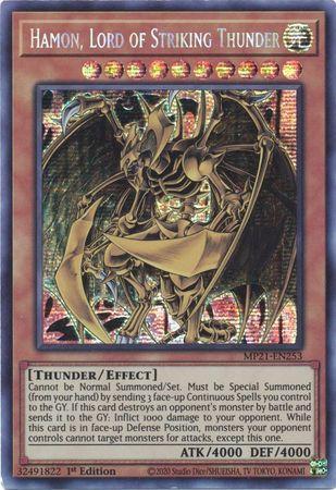 Hamon, Lord of Striking Thunder [MP21-EN253] Prismatic Secret Rare | Gaming Infinity