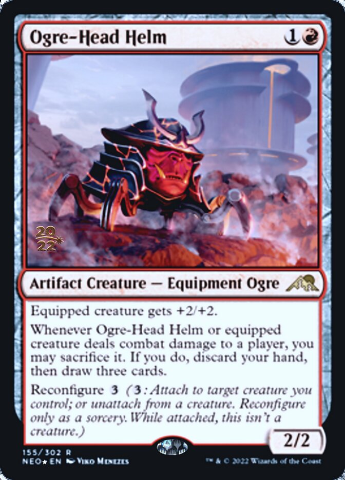 Ogre-Head Helm [Kamigawa: Neon Dynasty Prerelease Promos] | Gaming Infinity