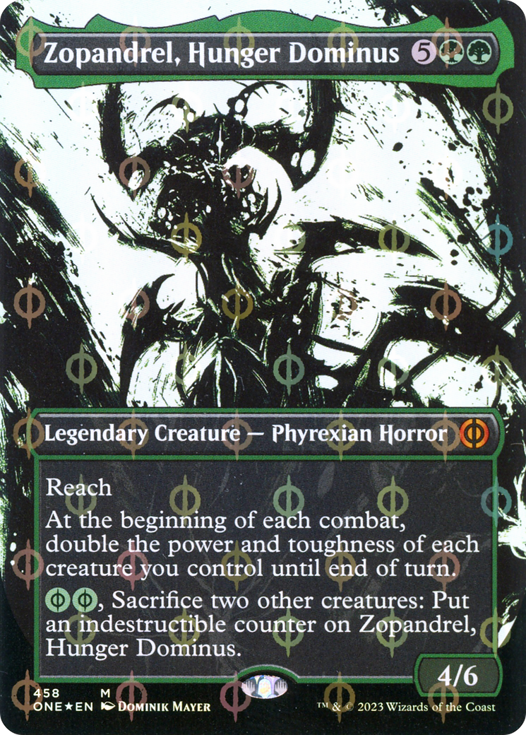 Zopandrel, Hunger Dominus (Borderless Ichor Step-and-Compleat Foil) [Phyrexia: All Will Be One] | Gaming Infinity