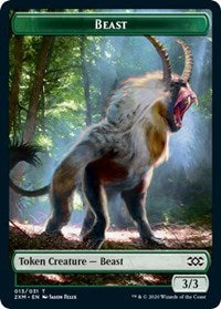 Beast // Treasure Double-sided Token [Double Masters Tokens] | Gaming Infinity