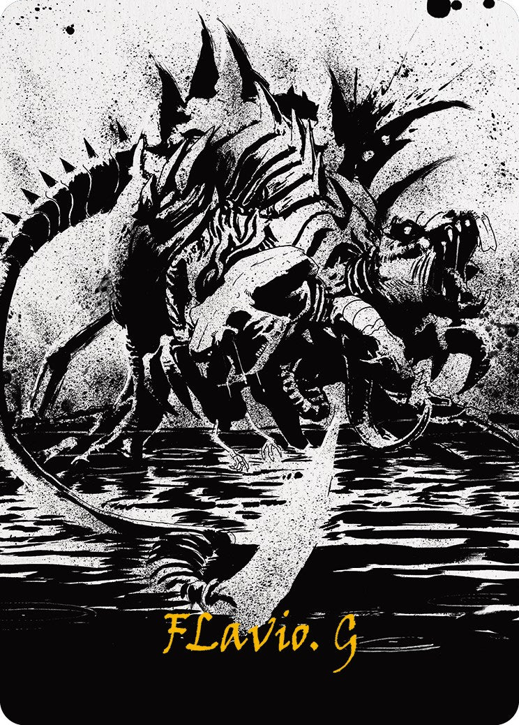 Karumonix, the Rat King Art Card (Gold-Stamped Signature) [Phyrexia: All Will Be One Art Series] | Gaming Infinity