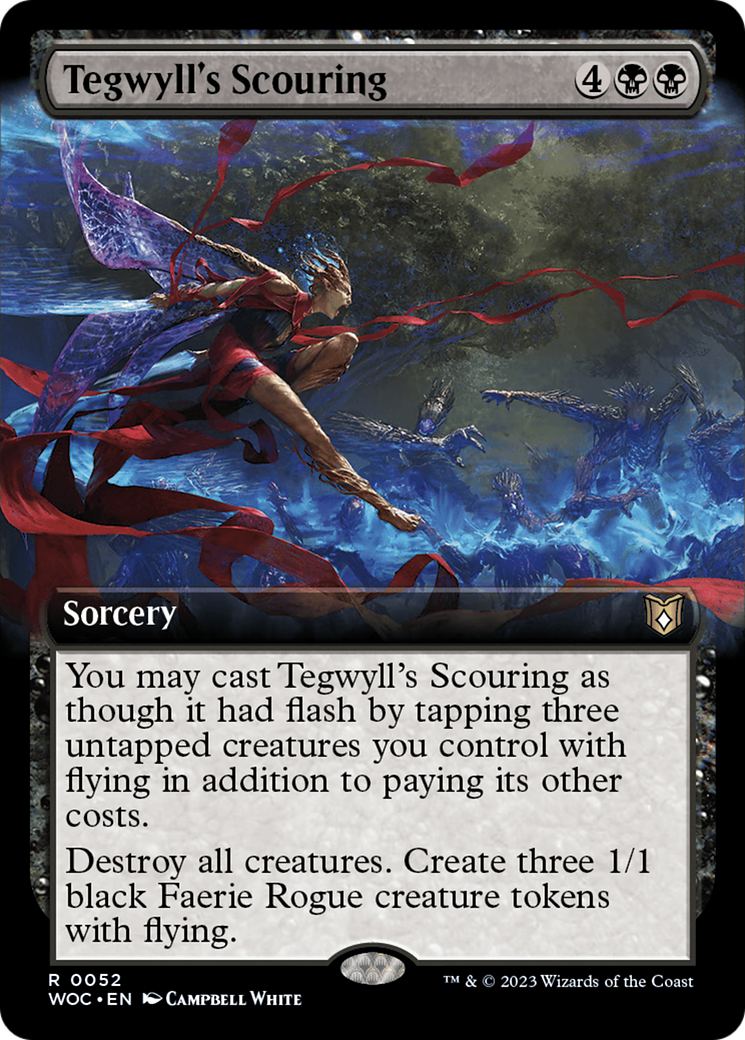 Tegwyll's Scouring (Extended Art) [Wilds of Eldraine Commander] | Gaming Infinity