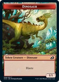 Dinosaur // Human Soldier (003) Double-sided Token [Ikoria: Lair of Behemoths Tokens] | Gaming Infinity