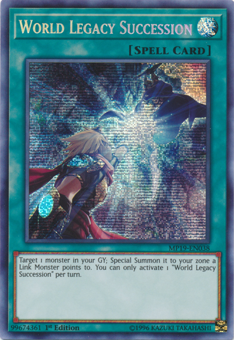 World Legacy Succession [MP19-EN038] Prismatic Secret Rare | Gaming Infinity