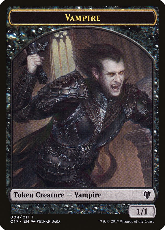 Bat // Vampire Double-sided Token [Commander 2017 Tokens] | Gaming Infinity