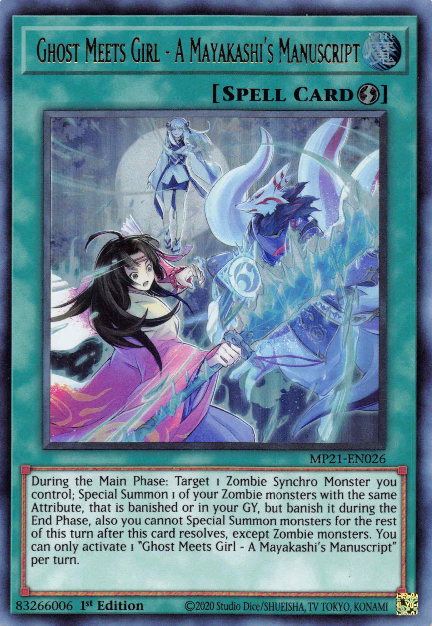 Ghost Meets Girl - A Mayakashi's Manuscript [MP21-EN026] Ultra Rare | Gaming Infinity