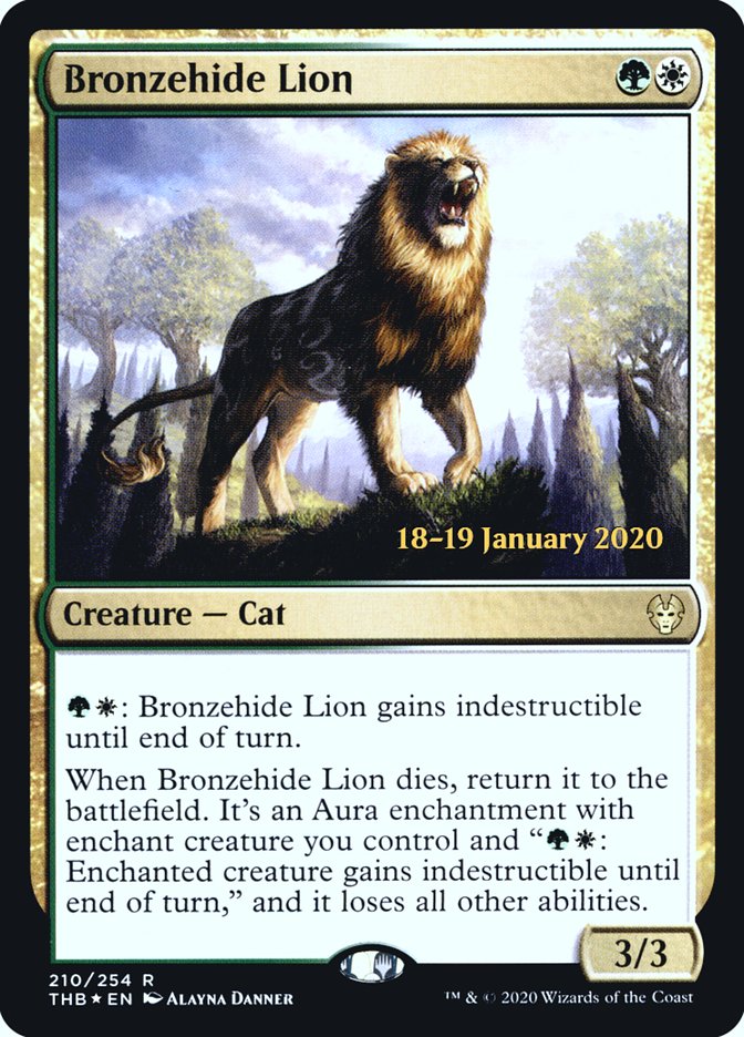 Bronzehide Lion [Theros Beyond Death Prerelease Promos] | Gaming Infinity