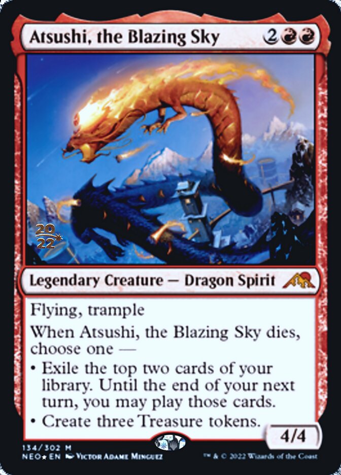 Atsushi, the Blazing Sky [Kamigawa: Neon Dynasty Prerelease Promos] | Gaming Infinity