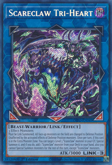 Scareclaw Tri-Heart [DIFO-EN049] Secret Rare | Gaming Infinity