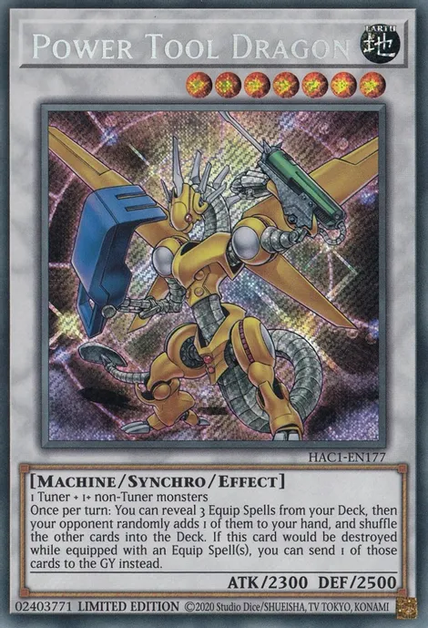 Power Tool Dragon [HAC1-EN177] Secret Rare | Gaming Infinity