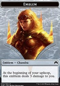 Emblem - Chandra, Roaring Flame [Magic Origins Tokens] | Gaming Infinity