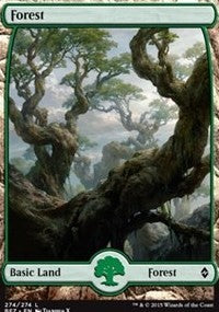 Forest (274) - Full Art [Battle for Zendikar] | Gaming Infinity