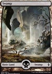 Swamp (262) - Full Art [Battle for Zendikar] | Gaming Infinity