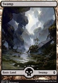 Swamp (264) - Full Art [Battle for Zendikar] | Gaming Infinity