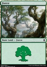 Forest (274) [Battle for Zendikar] | Gaming Infinity