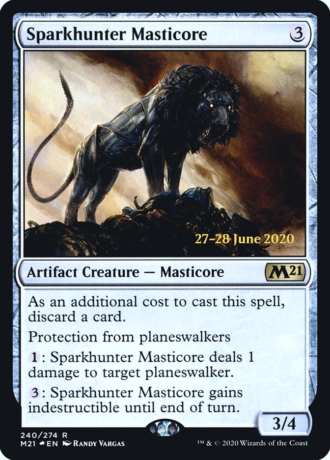 Sparkhunter Masticore  [Core Set 2021 Prerelease Promos] | Gaming Infinity