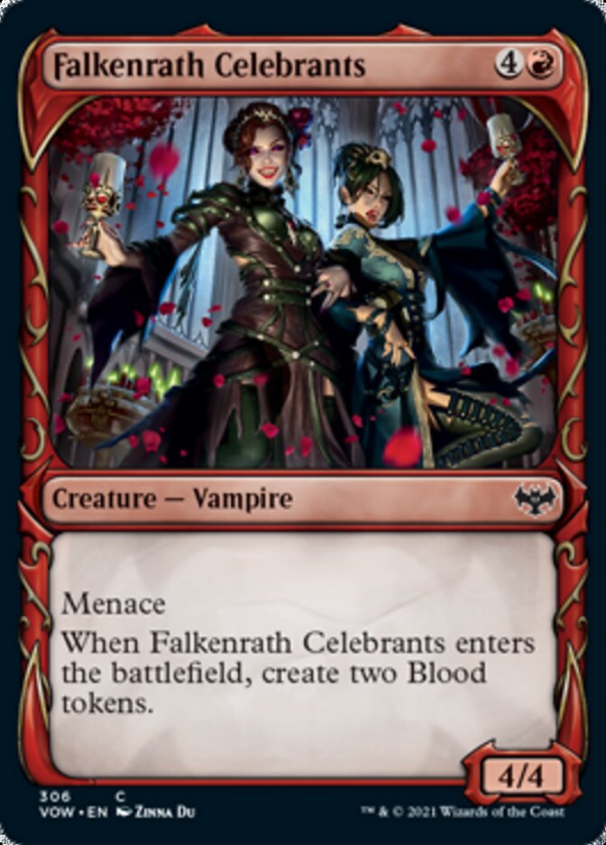 Falkenrath Celebrants (Showcase Fang Frame) [Innistrad: Crimson Vow] | Gaming Infinity