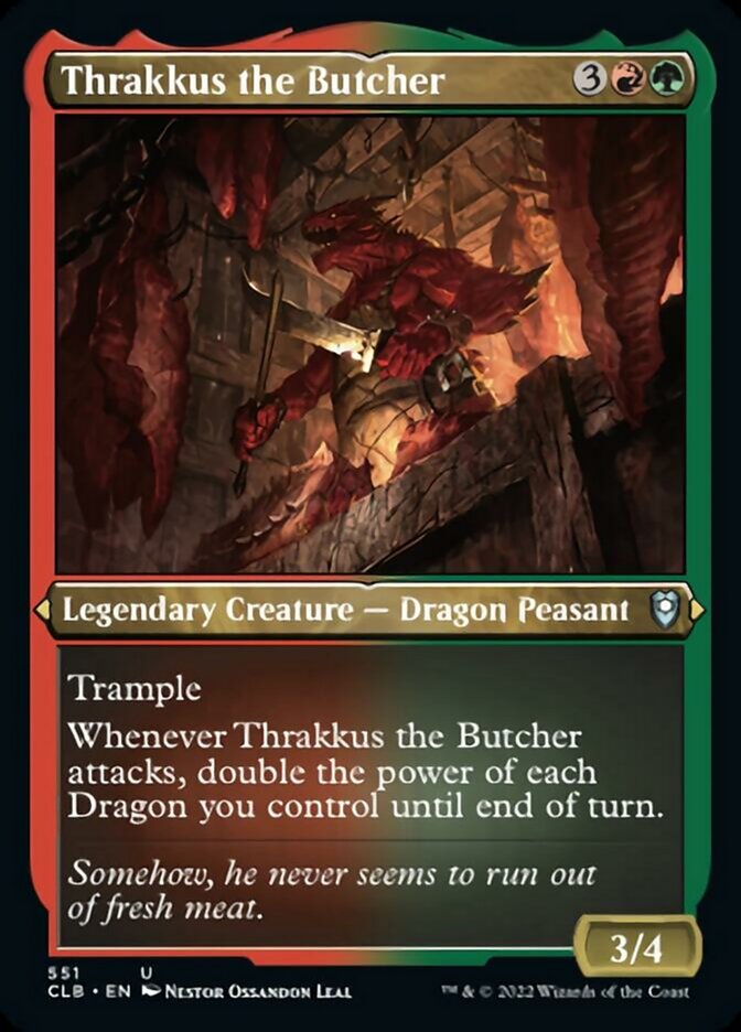 Thrakkus the Butcher (Foil Etched) [Commander Legends: Battle for Baldur's Gate] | Gaming Infinity