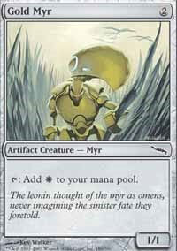 Gold Myr [Mirrodin] | Gaming Infinity