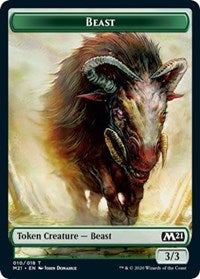 Beast // Treasure Double-sided Token [Core Set 2021 Tokens] | Gaming Infinity