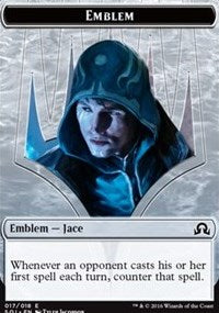 Emblem - Jace, Unraveler of Secrets [Shadows over Innistrad Tokens] | Gaming Infinity