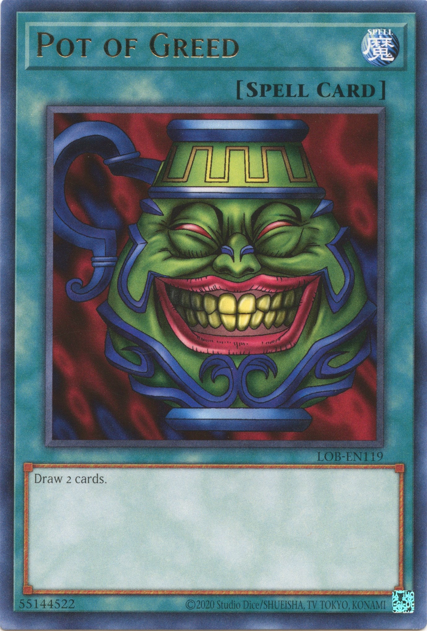 Pot of Greed (25th Anniversary) [LOB-EN119] Rare | Gaming Infinity