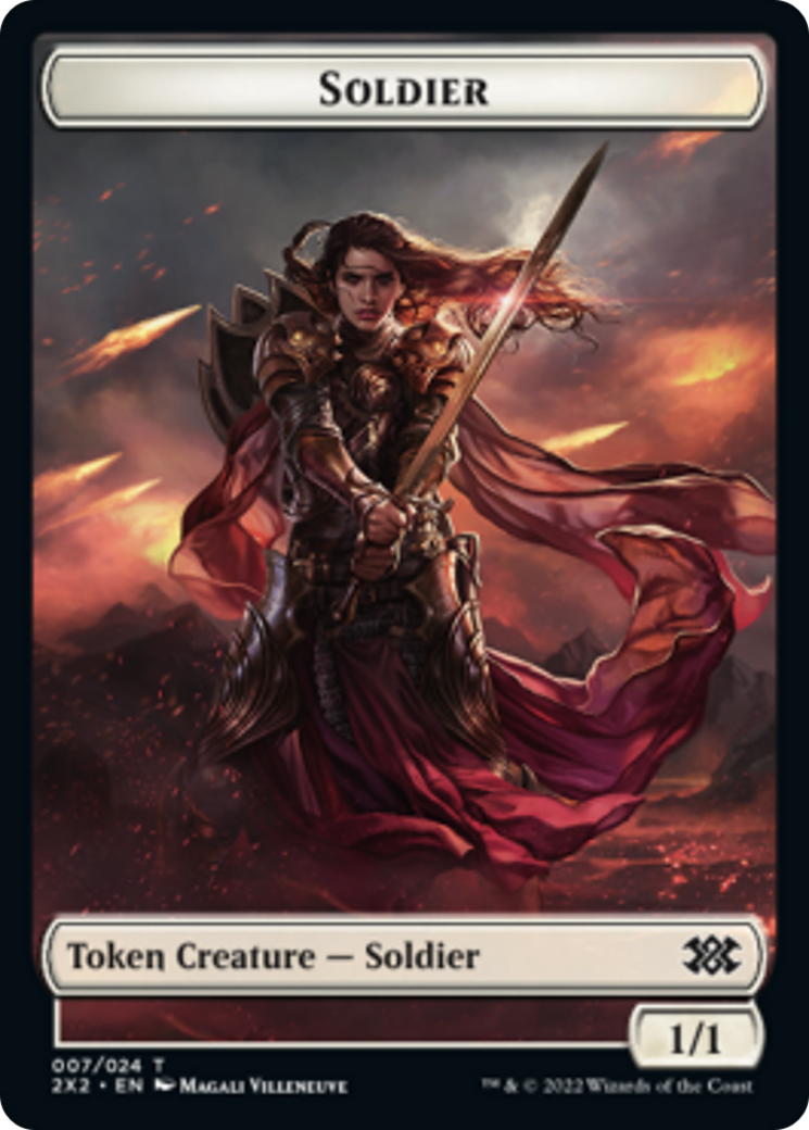 Drake // Soldier Double-sided Token [Double Masters 2022 Tokens] | Gaming Infinity