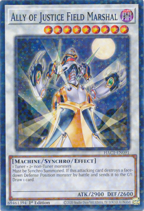 Ally of Justice Field Marshal (Duel Terminal) [HAC1-EN091] Common | Gaming Infinity