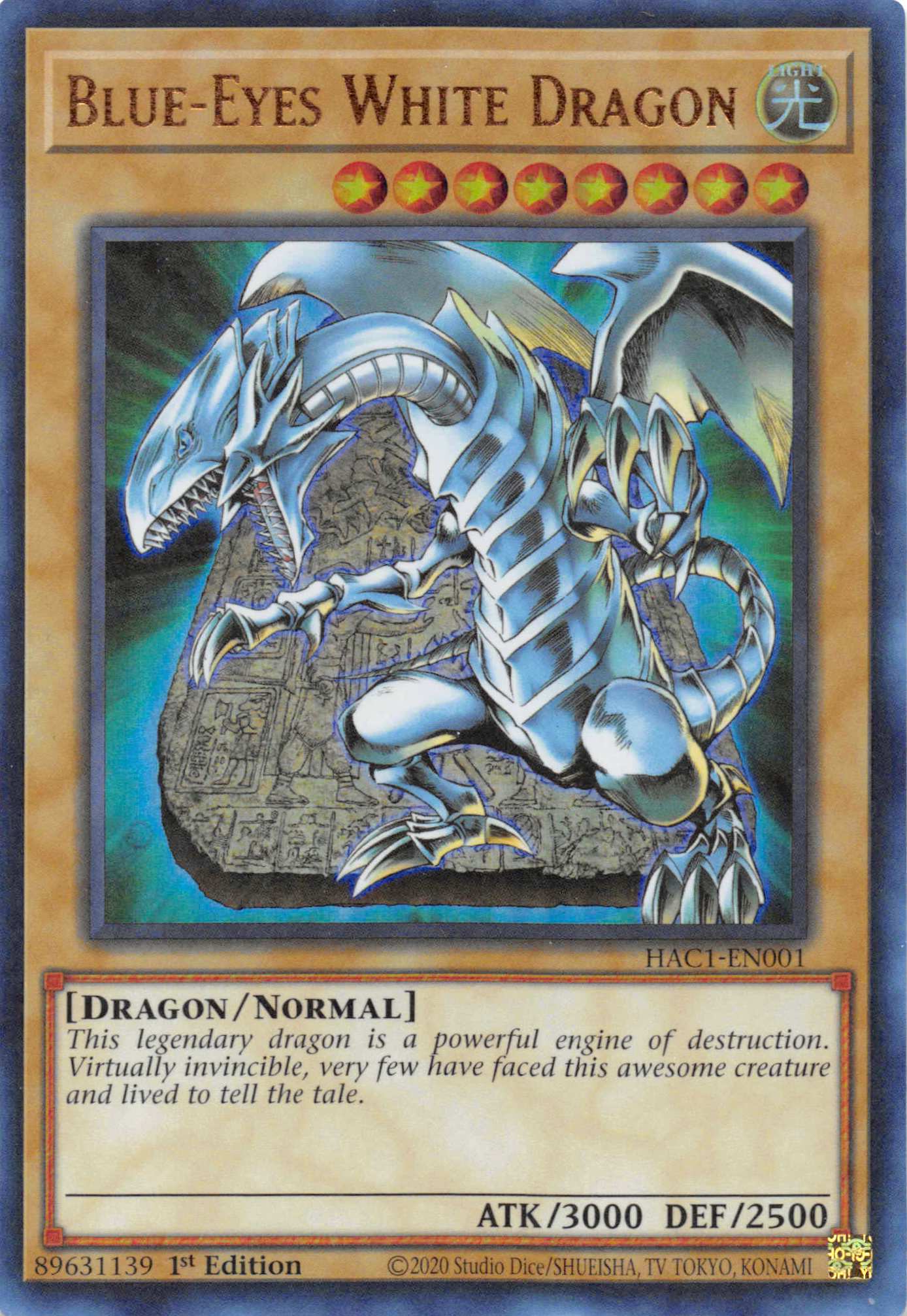 Blue-Eyes White Dragon (Duel Terminal) [HAC1-EN001] Parallel Rare | Gaming Infinity