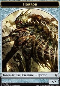 Horror // Thopter Double-sided Token [Commander 2016 Tokens] | Gaming Infinity