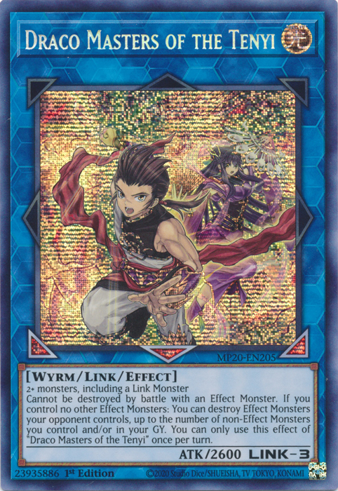 Draco Masters of the Tenyi [MP20-EN205] Prismatic Secret Rare | Gaming Infinity