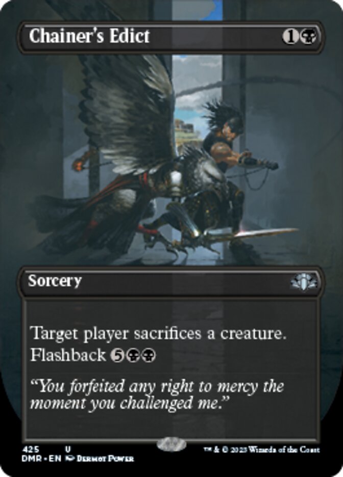 Chainer's Edict (Borderless Alternate Art) [Dominaria Remastered] | Gaming Infinity