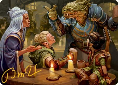 You Meet in a Tavern Art Card (Gold-Stamped Signature) [Dungeons & Dragons: Adventures in the Forgotten Realms Art Series] | Gaming Infinity