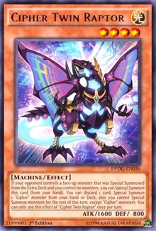 Cipher Twin Raptor [Duelist Pack: Dimensional Guardians] [DPDG-EN036] | Gaming Infinity