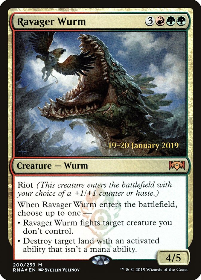 Ravager Wurm [Ravnica Allegiance Prerelease Promos] | Gaming Infinity