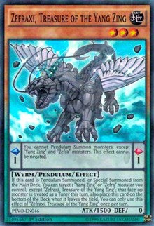 Zefraxi, Treasure of the Yang Zing [Pendulum Evolution] [PEVO-EN046] | Gaming Infinity