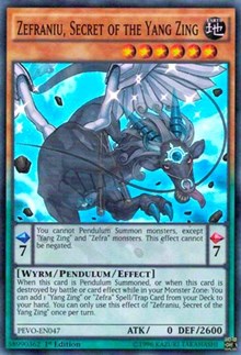 Zefraniu, Secret of the Yang Zing [Pendulum Evolution] [PEVO-EN047] | Gaming Infinity