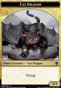 Cat Dragon (009) // Dragon (006) Double-sided Token [Commander 2017] | Gaming Infinity