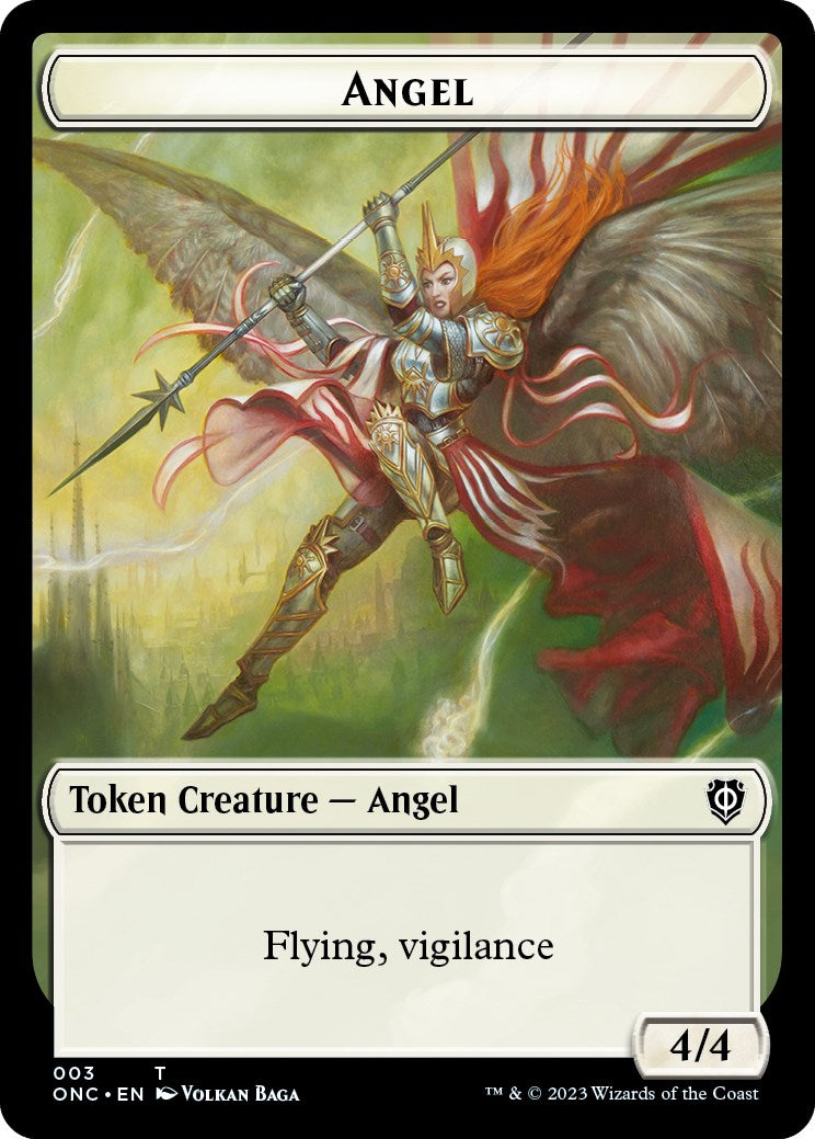 Soldier (008) // Angel Double-Sided Token [Phyrexia: All Will Be One Commander Tokens] | Gaming Infinity