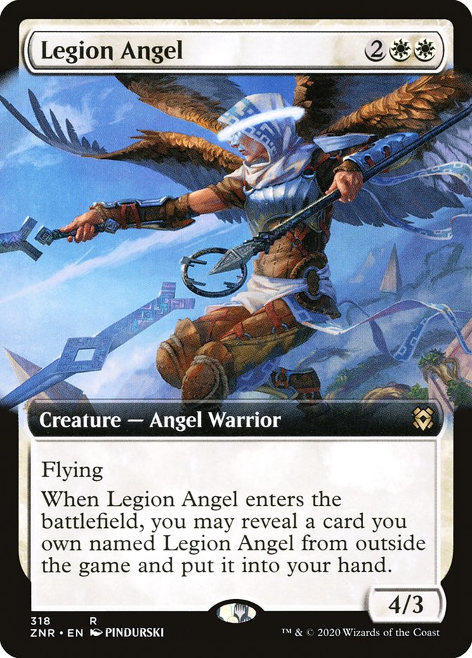 Legion Angel (Extended Art) [Zendikar Rising] | Gaming Infinity