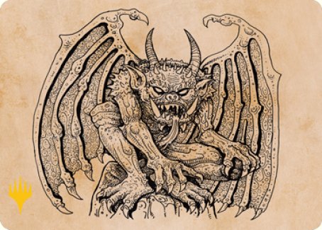 Cloister Gargoyle (Showcase) Art Card (Gold-Stamped Signature) [Dungeons & Dragons: Adventures in the Forgotten Realms Art Series] | Gaming Infinity